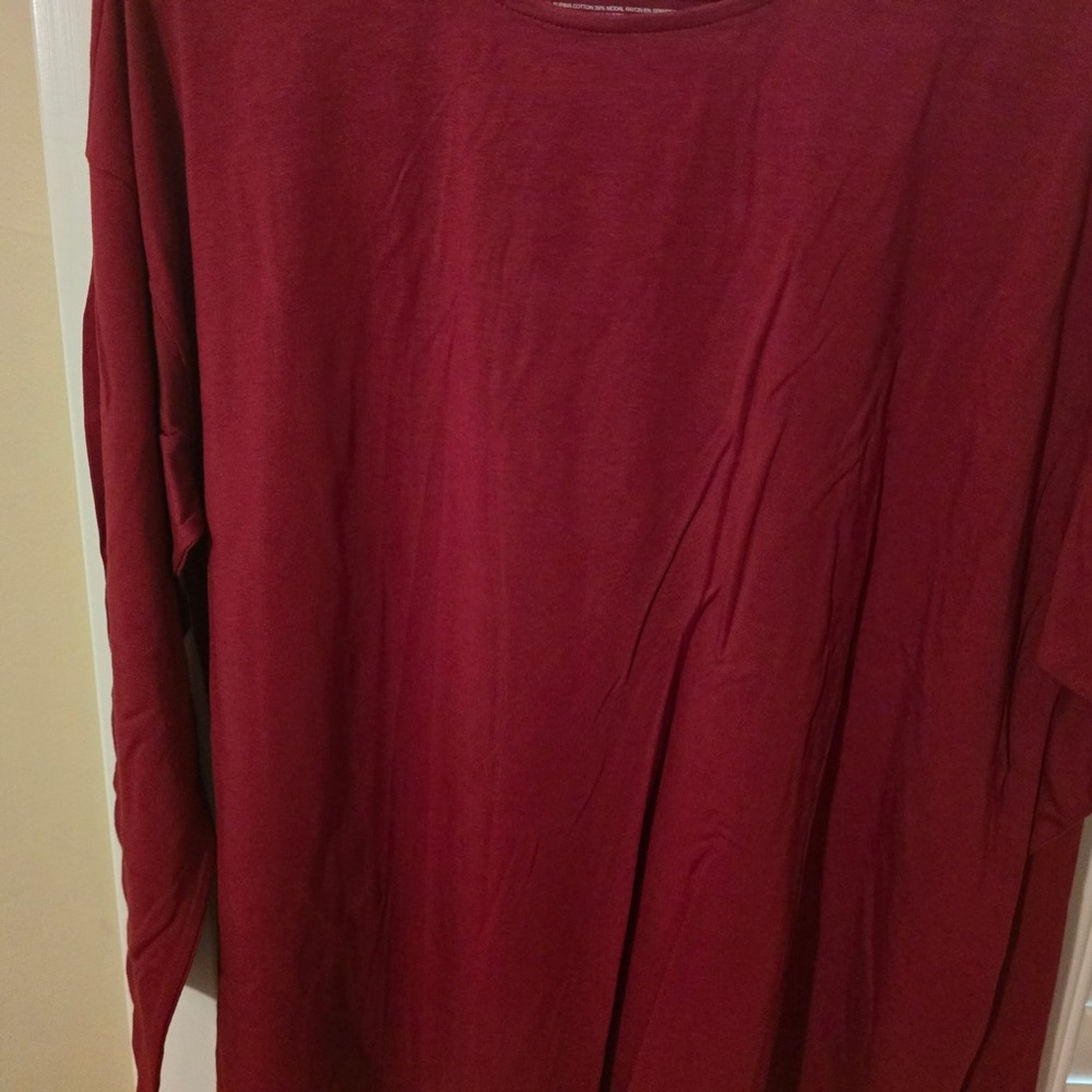 J. Jill Women's Deep Red Blouse - Picture 4 of 8
